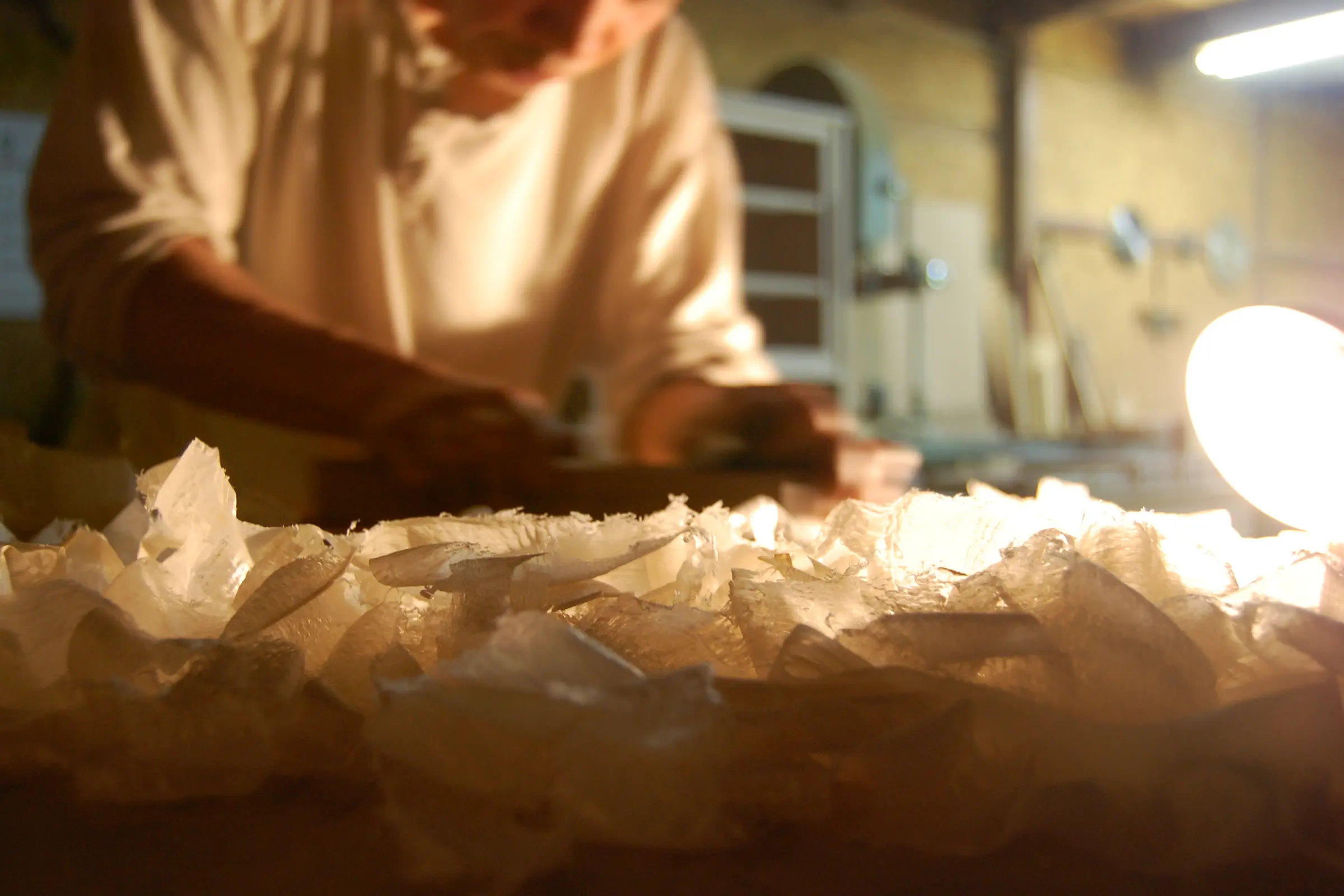 hand carved wood shavings