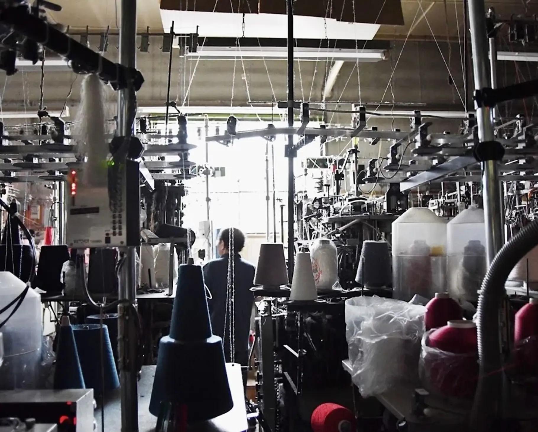 the Nishiguchi Kutushita wool sock factory