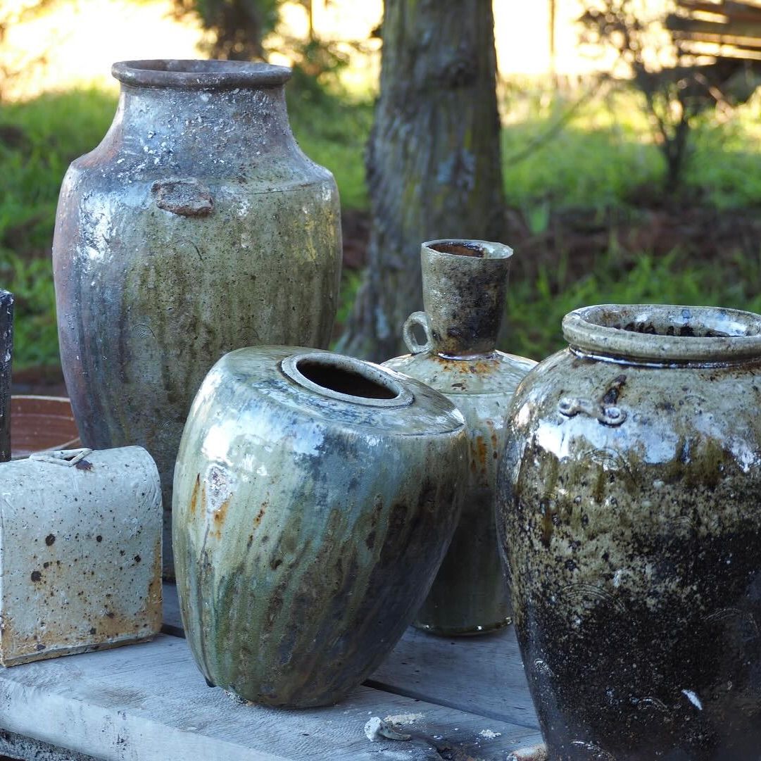 A collection of pottery from Holly Rose Morgan in New Zealand