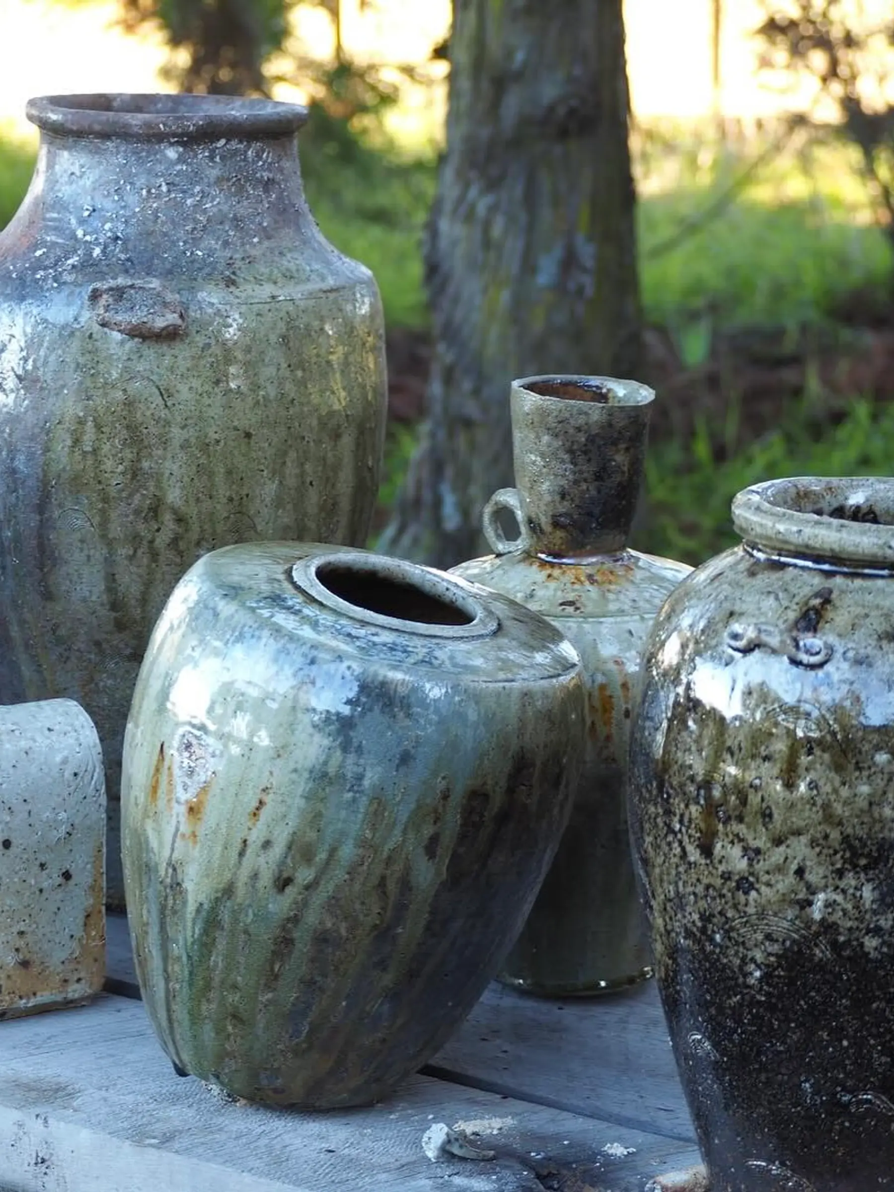 A collection of pottery from Holly Rose Morgan in New Zealand