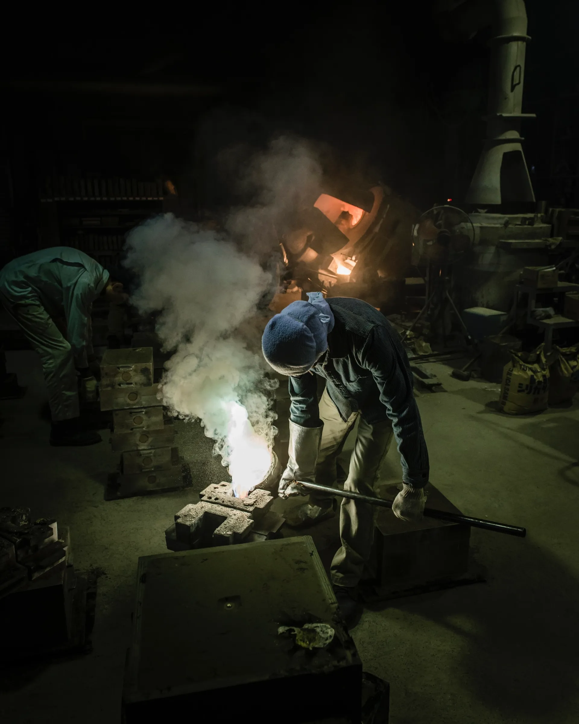 in situ brass casting process photo