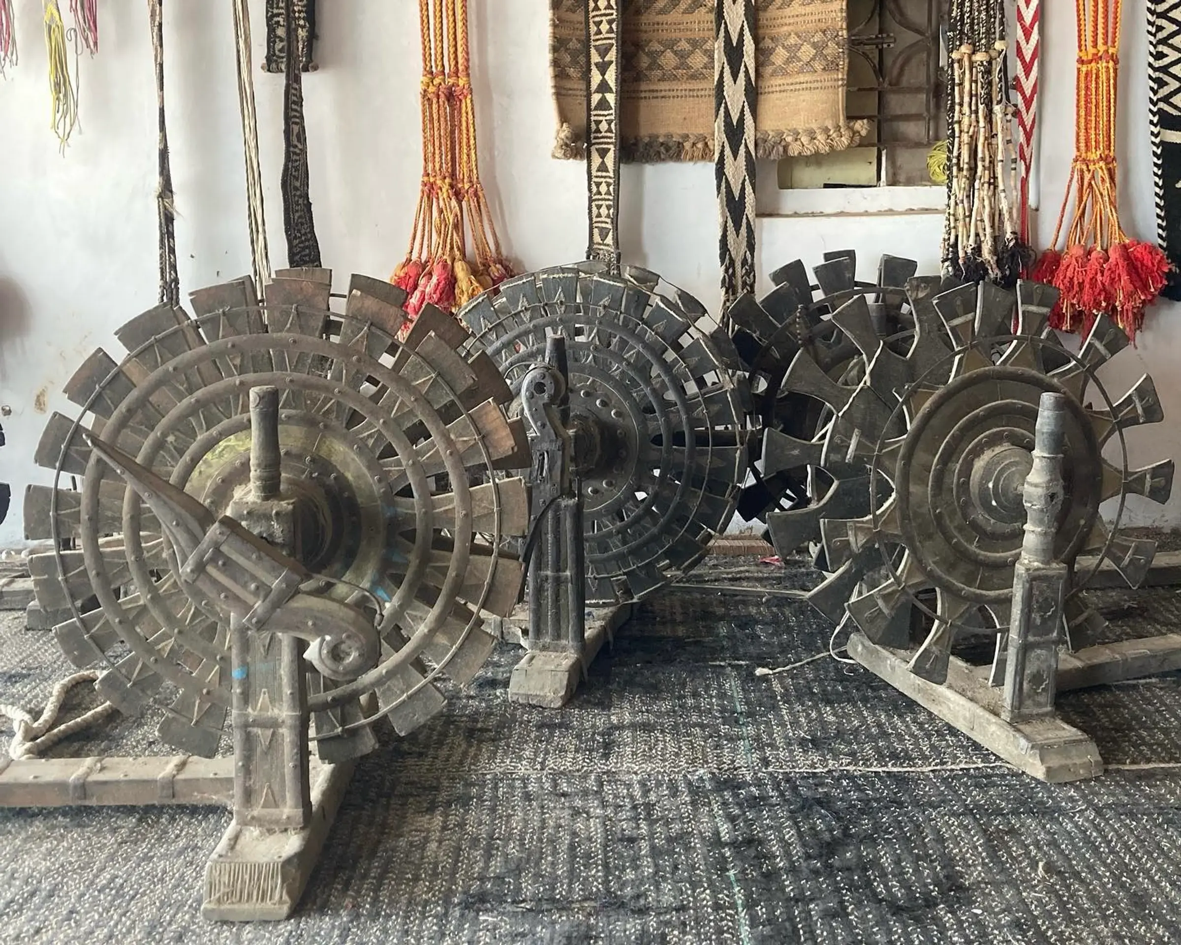 metal weaving machines in a workshop in India