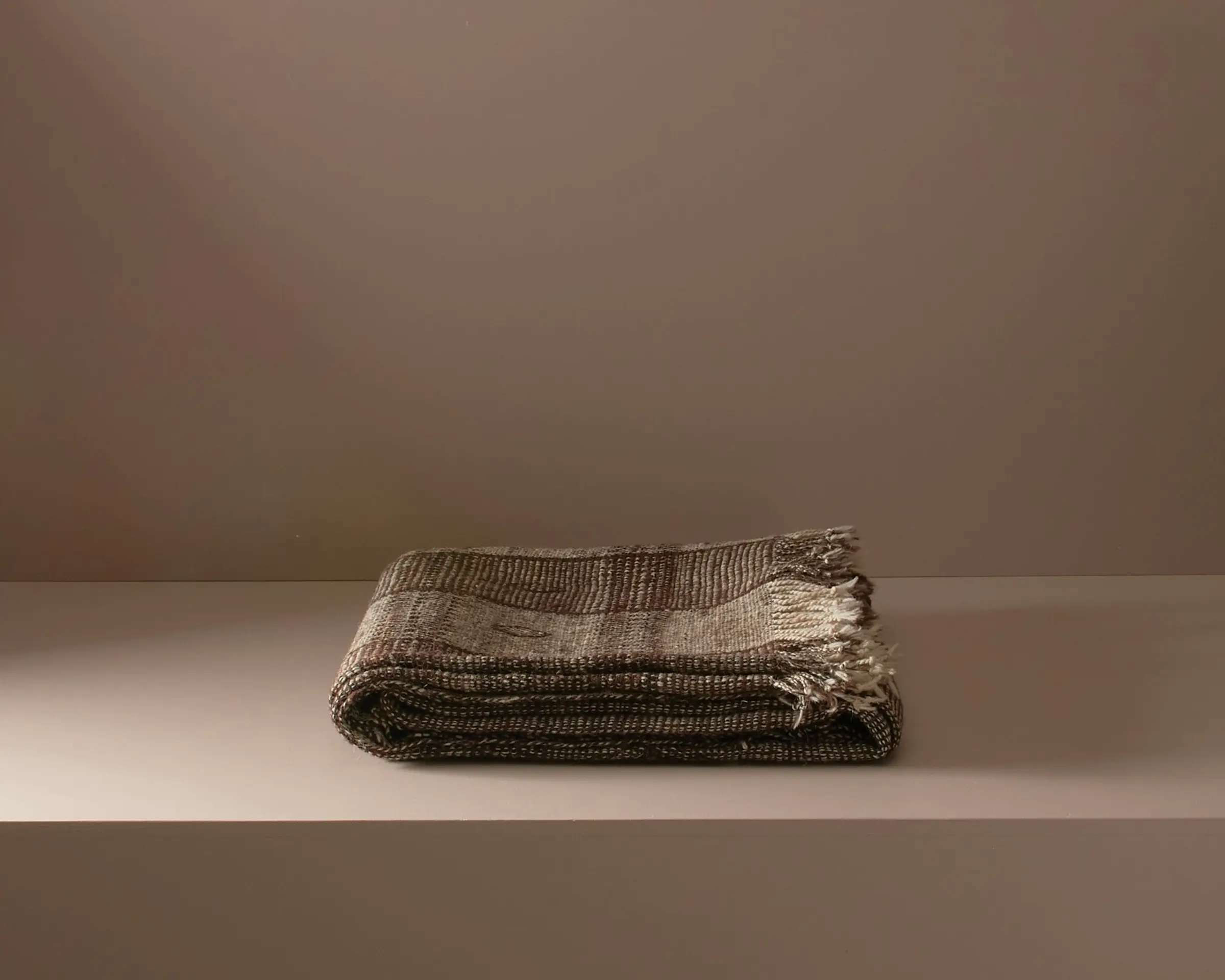 handwoven wool blanket from India