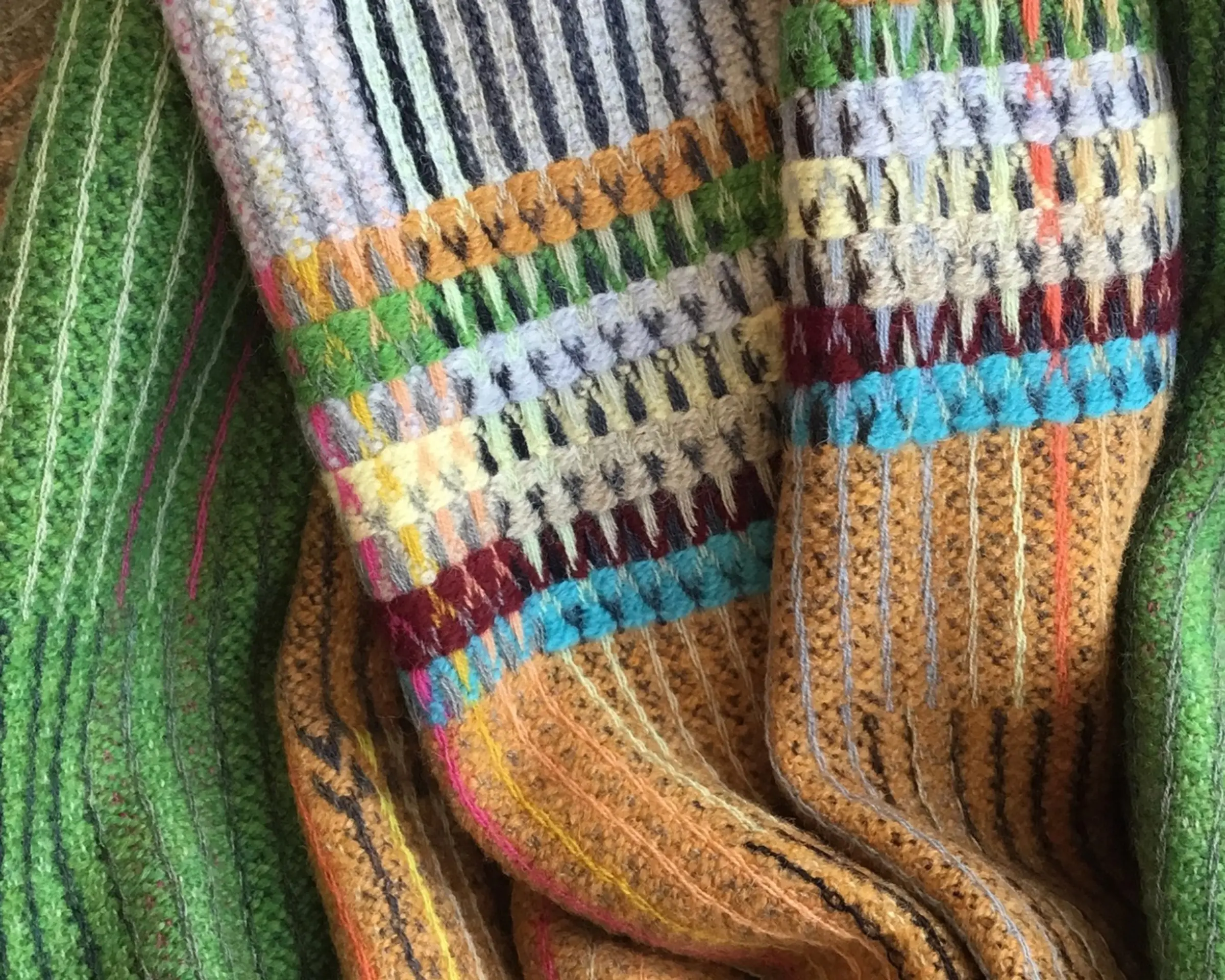 wool wrap close up detail