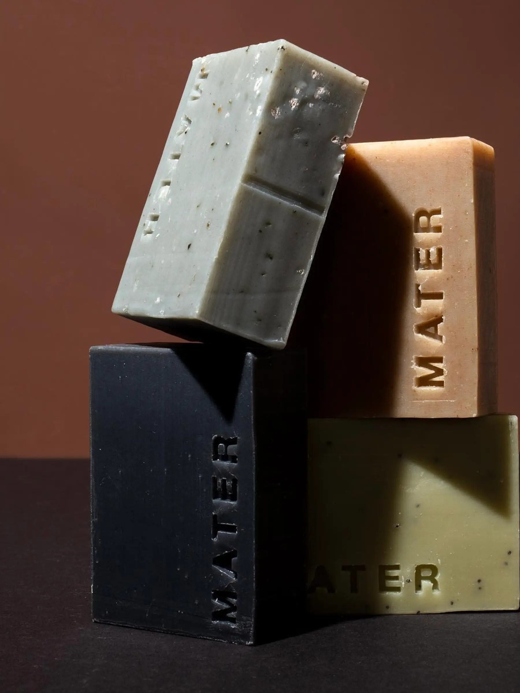 Mater soap bars stacked