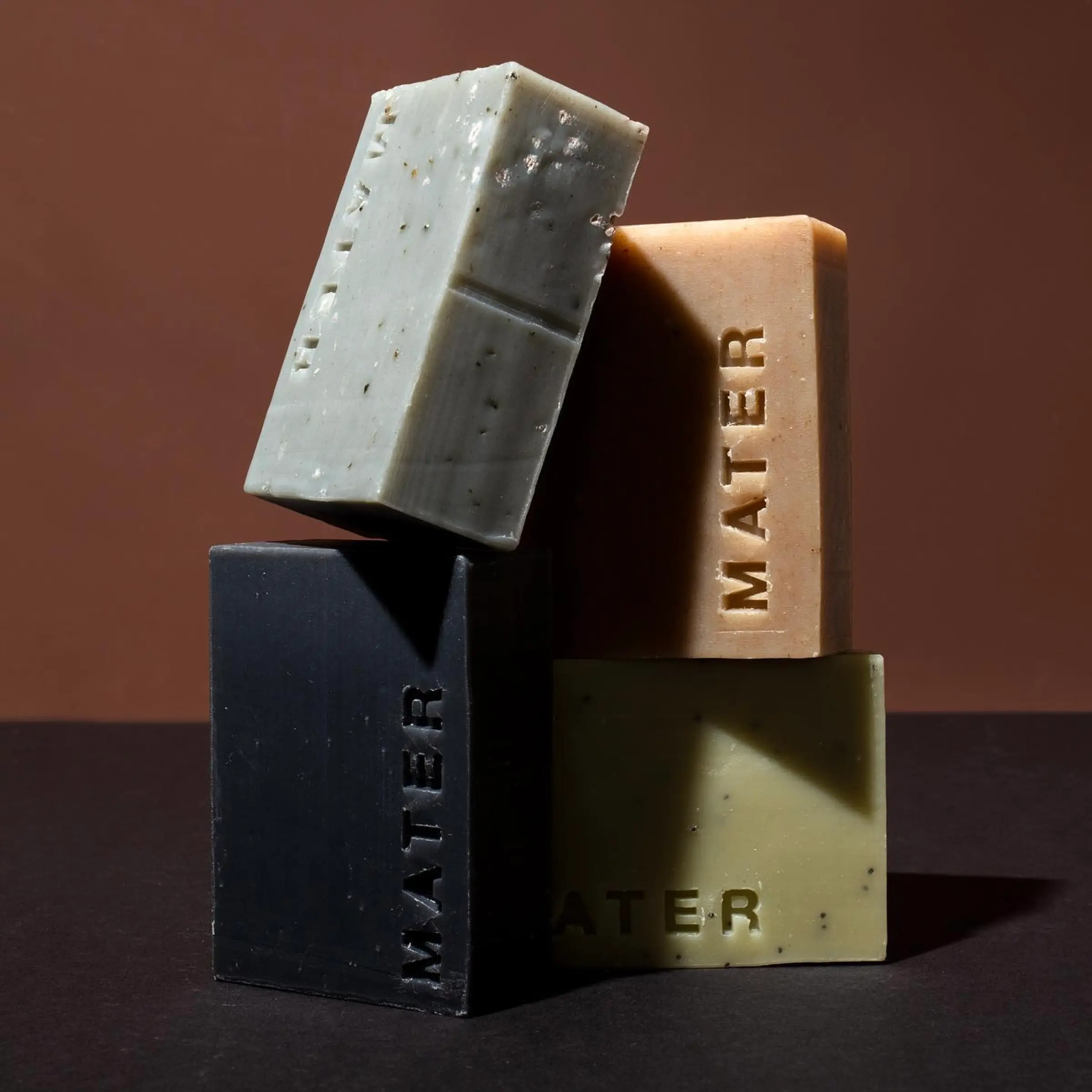 Mater soap bars stacked