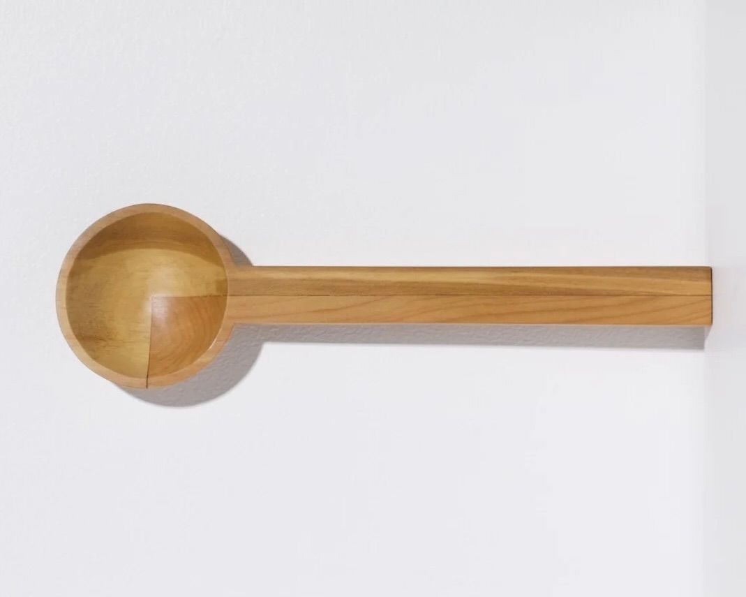 A hand carved inset spoon from Courtney Petleys 100 piece series hand made in Aotearoa, New Zealand
