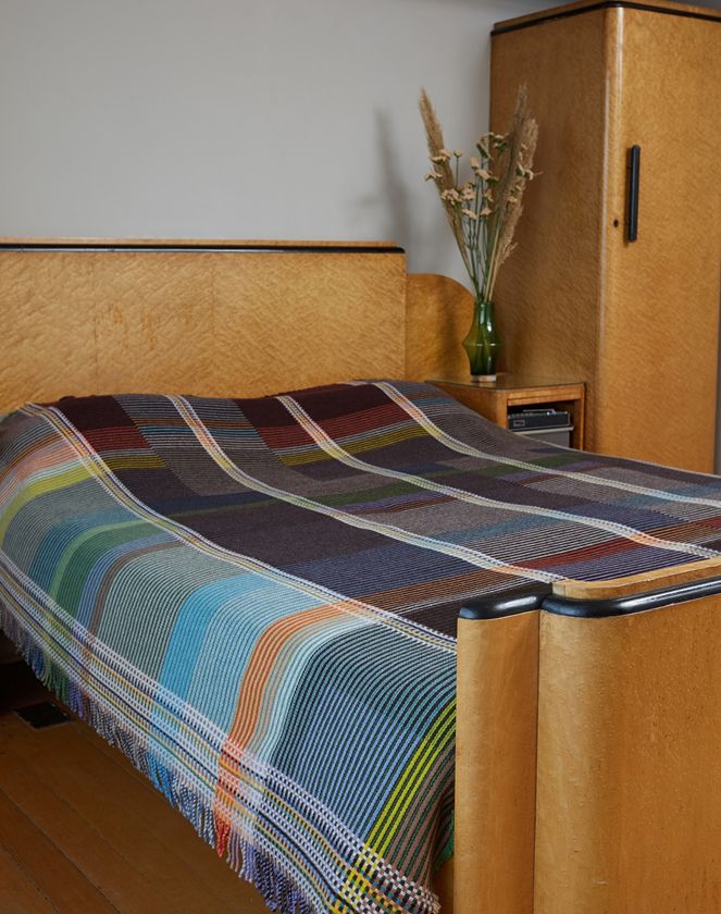 Wallace Sewell throw on a bed 