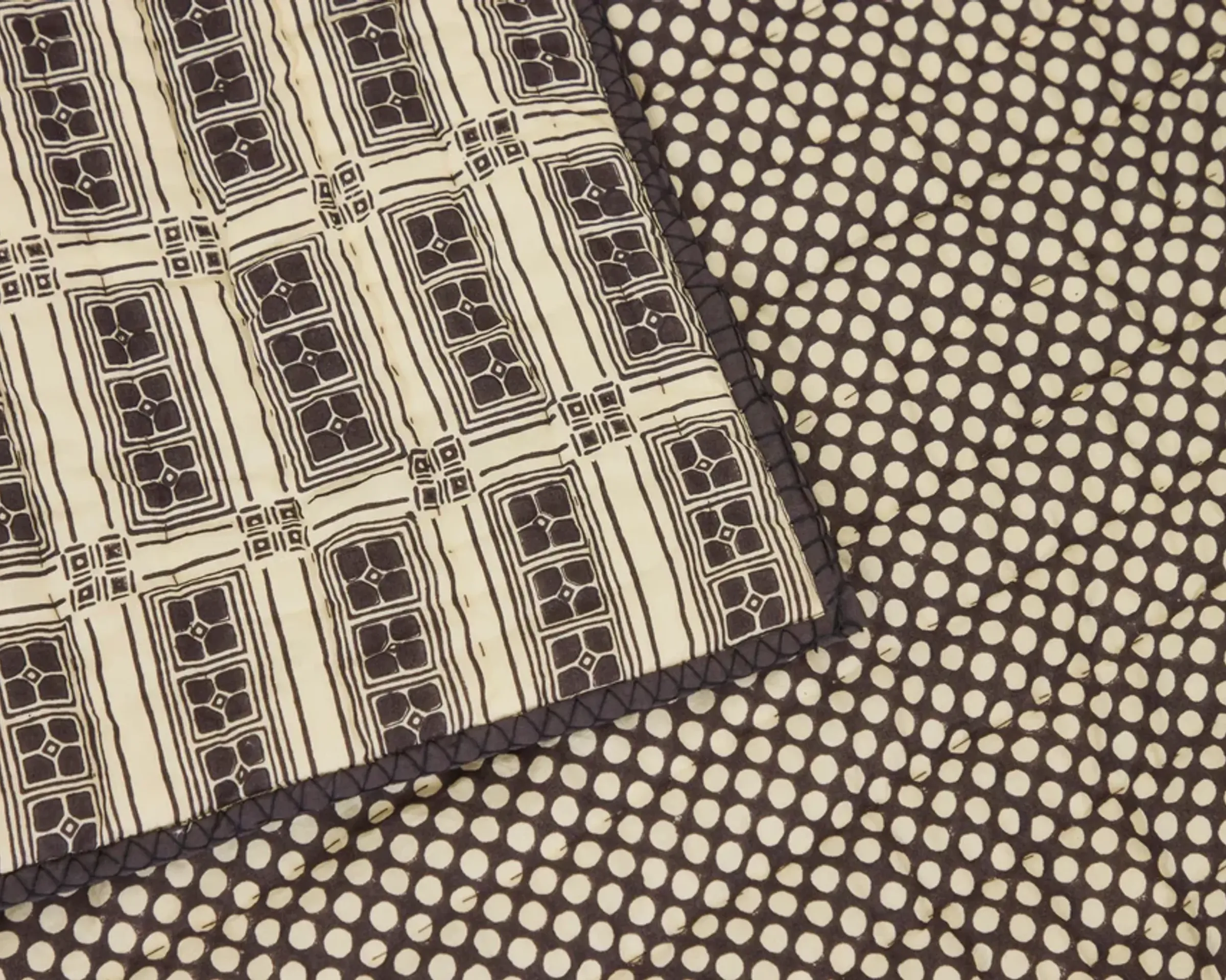 Vesuvius twin quilt close up detail