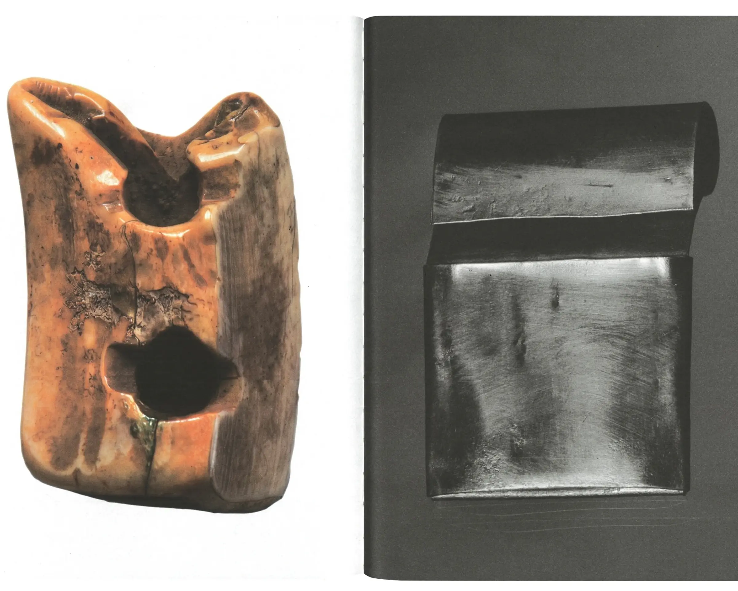 An image of two vintage whistles the left a wooden one and the right a metal from Tools magazine new issue To blow