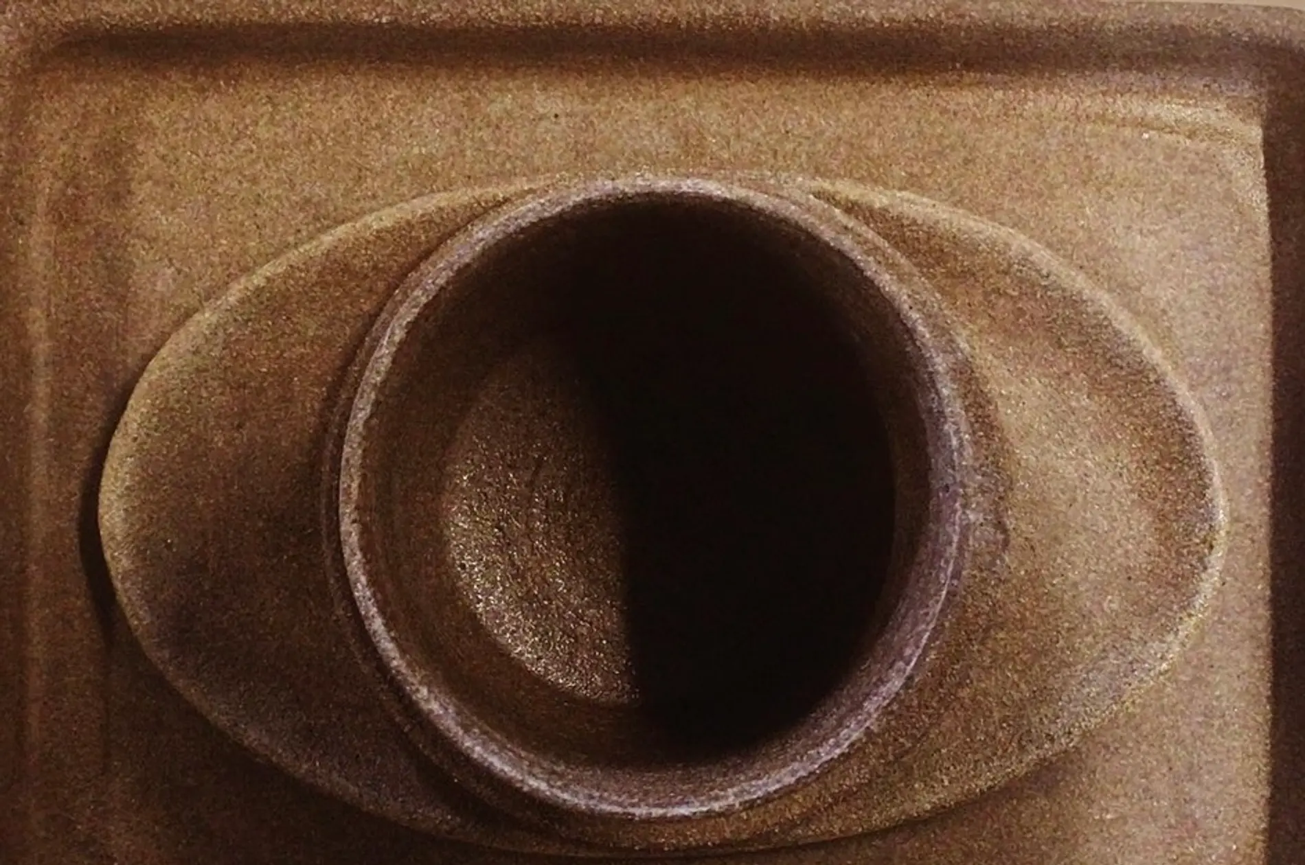A stack of stoneware plates