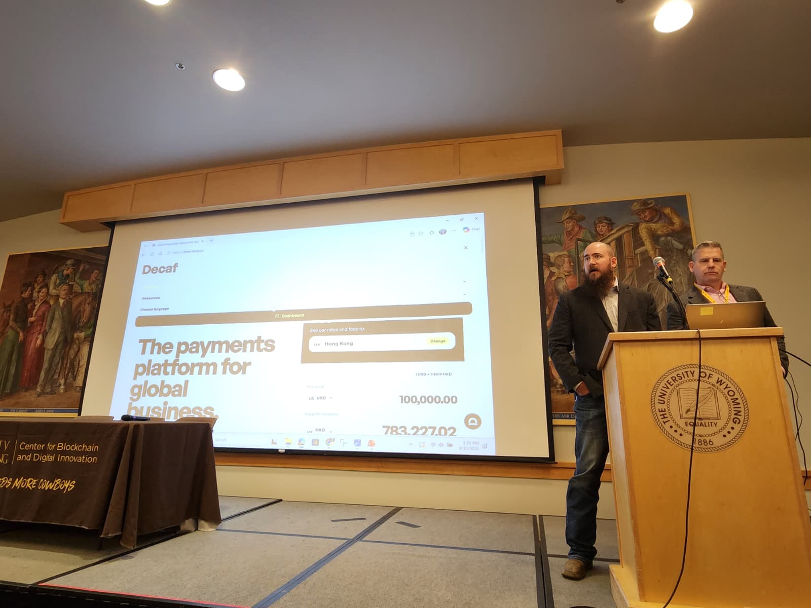 Presenting stablecoin bulk payouts at Stampede 2026 in University of Wyoming