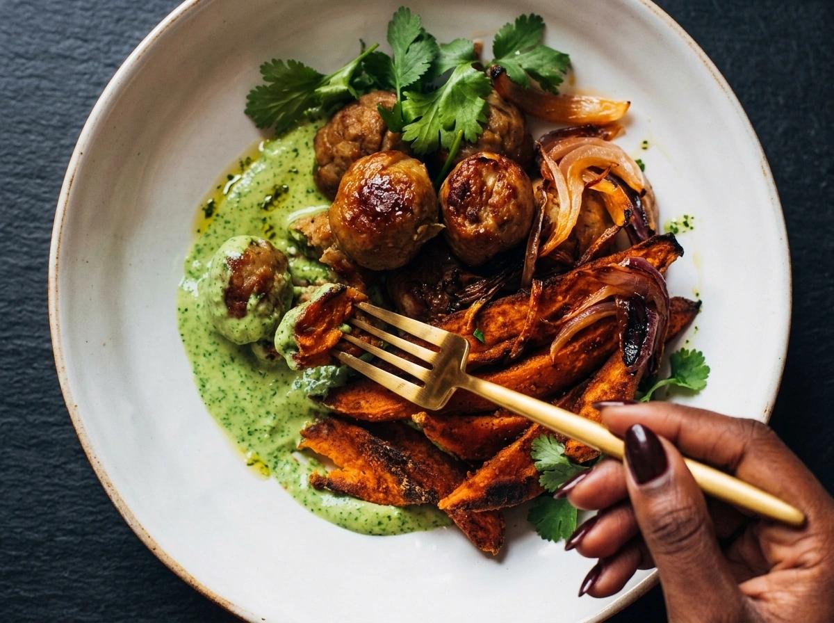Avocado Mojo Bowls with Sweet Potato and Chicken