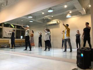 Leon Hong rehearses a musical number in Taipei Taiwan