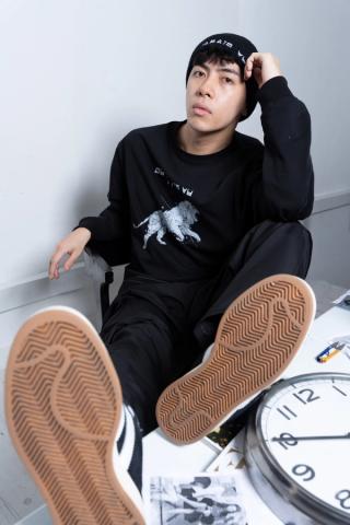 Leon modelling for a fashion brand
