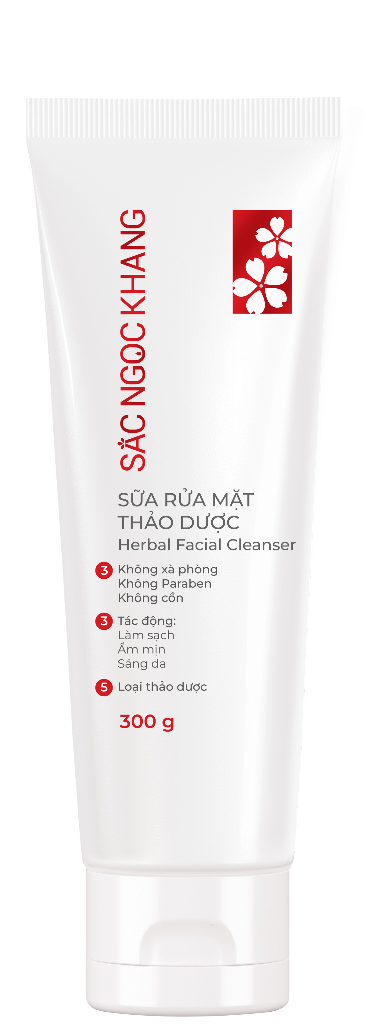 Sữa Rửa Mặt Thảo Dược Dịu Nhẹ Sắc Ngọc Khang 300g