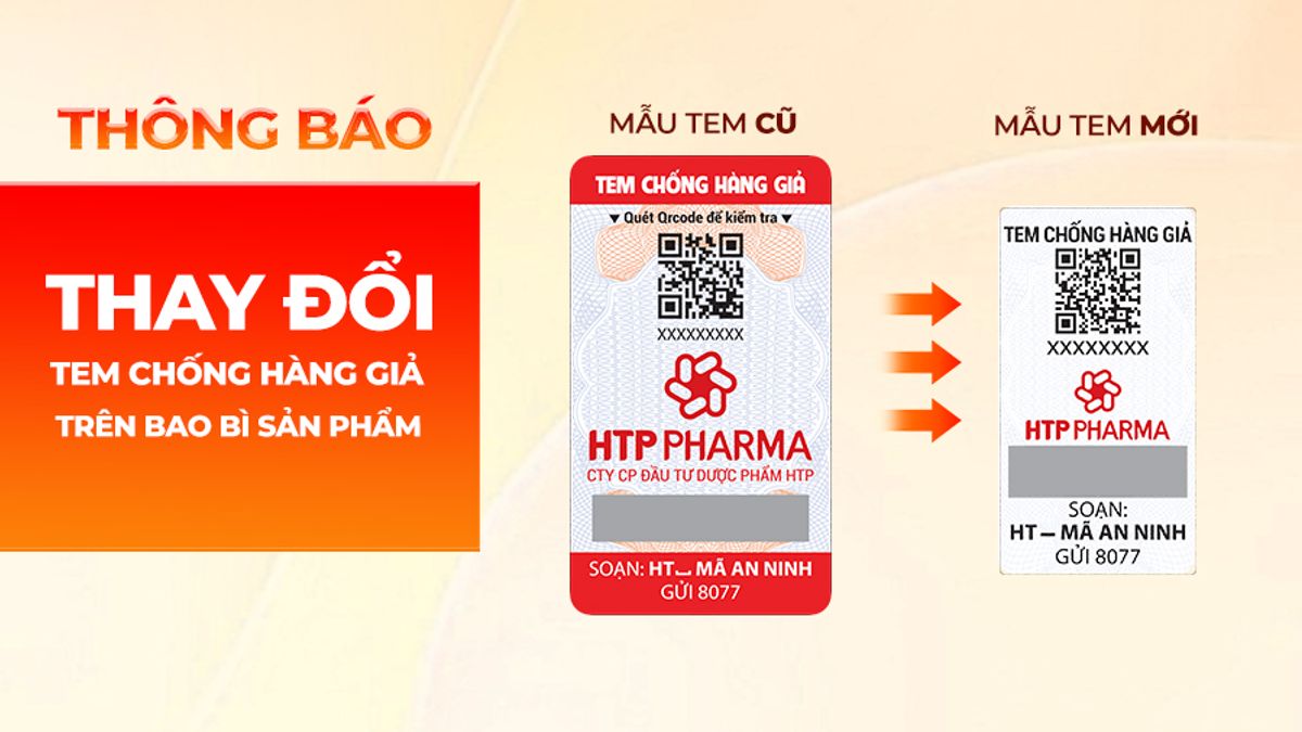 Thông báo thay đổi mẫu tem chống hàng giả trên bao bì sản phẩm