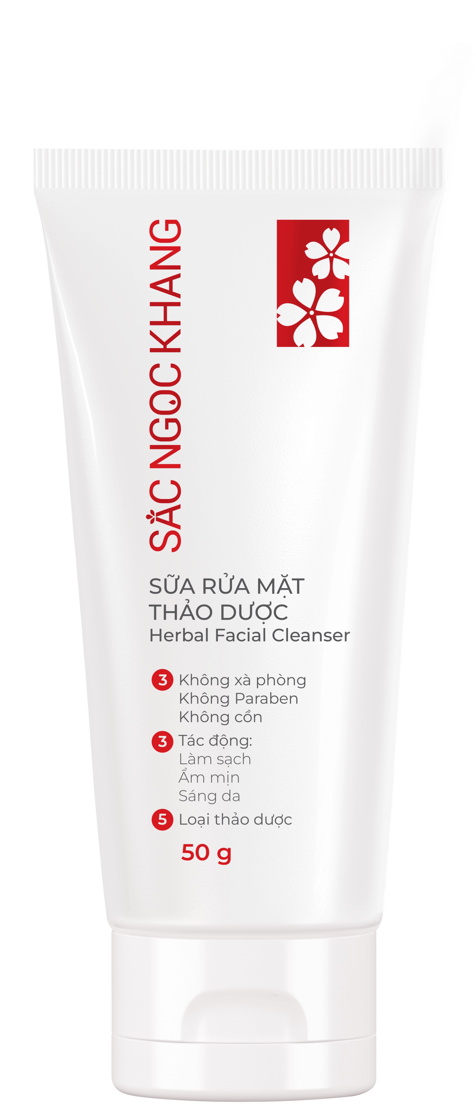 Sữa Rửa Mặt Thảo Dược Dịu Nhẹ Sắc Ngọc Khang 50g