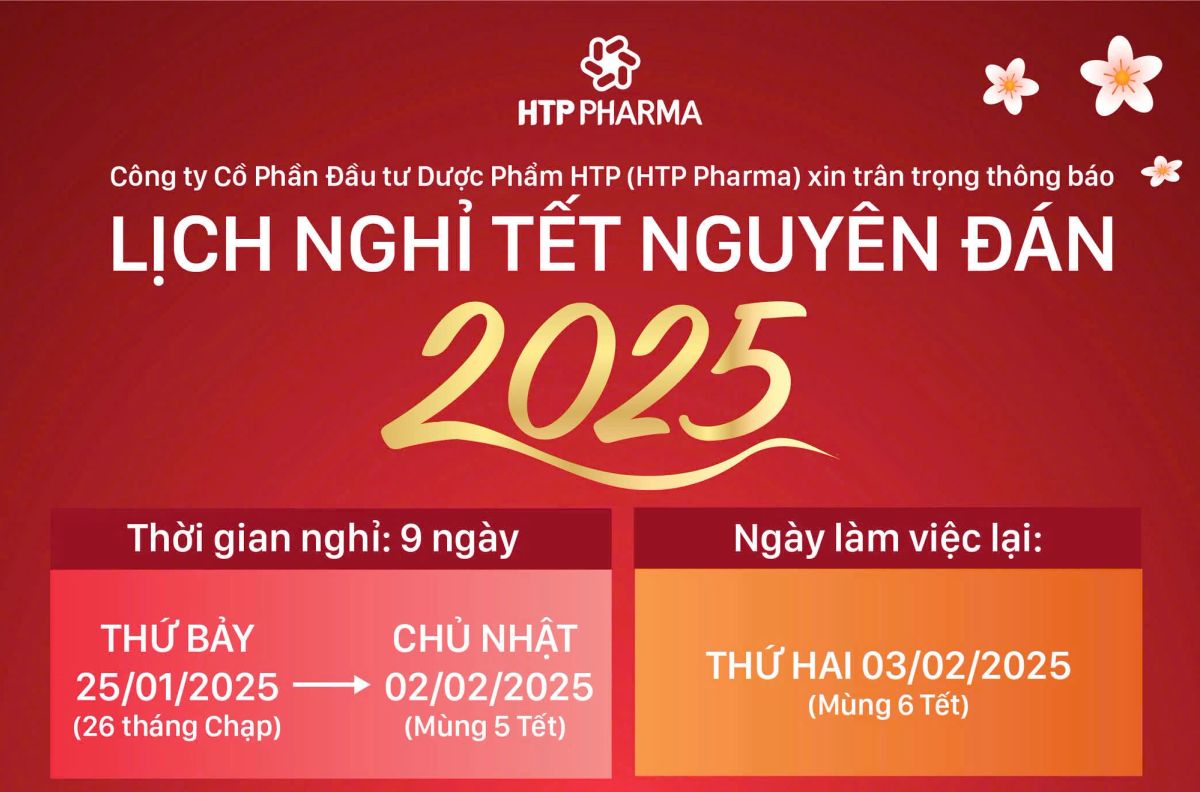 Thông Báo Lịch Nghỉ Tết Nguyên Đán Ất Tỵ 2025
