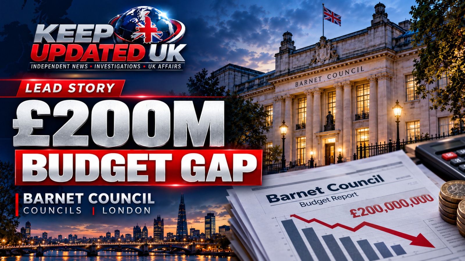 Barnet Council has published a plan to tackle a projected £200 million budget gap.