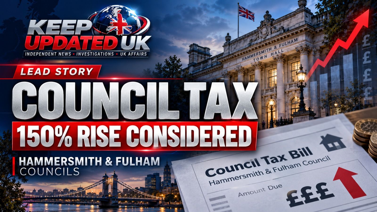Hammersmith and Fulham council tax increases of up to 150% are being examined.