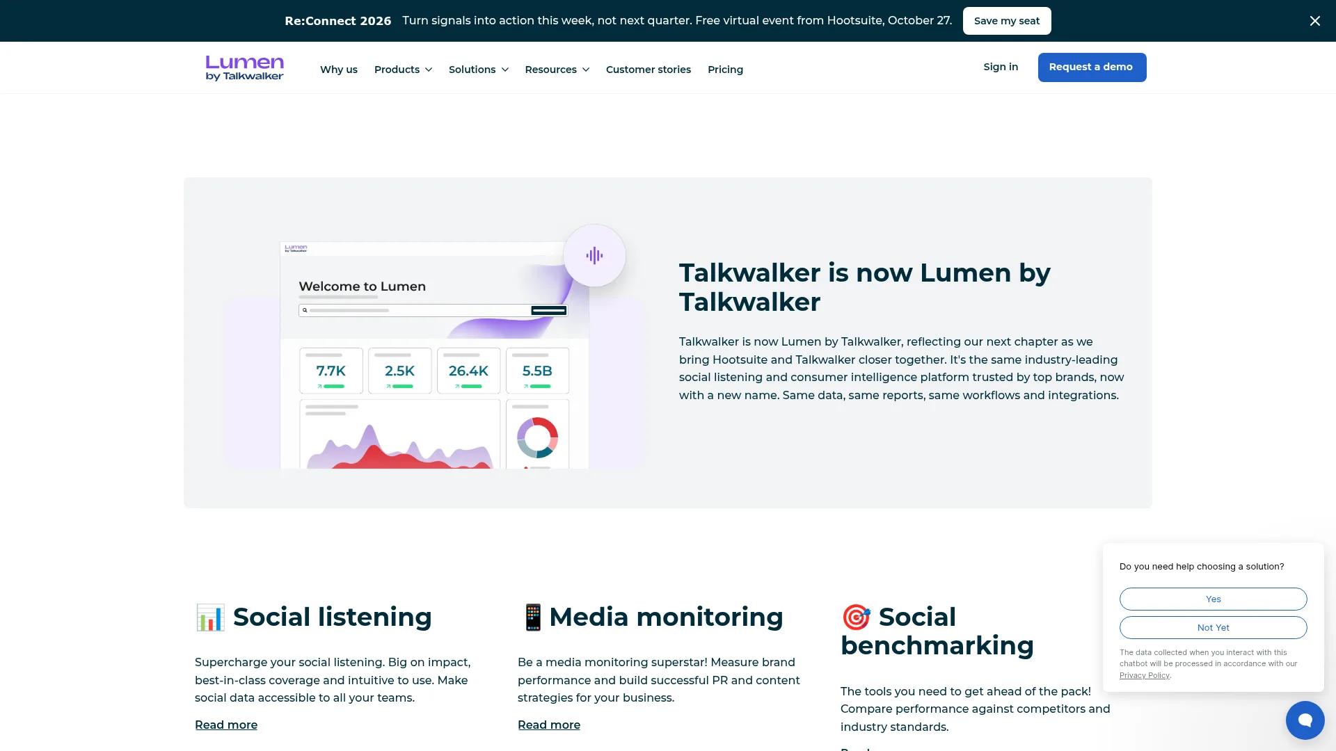 Talkwalker homepage