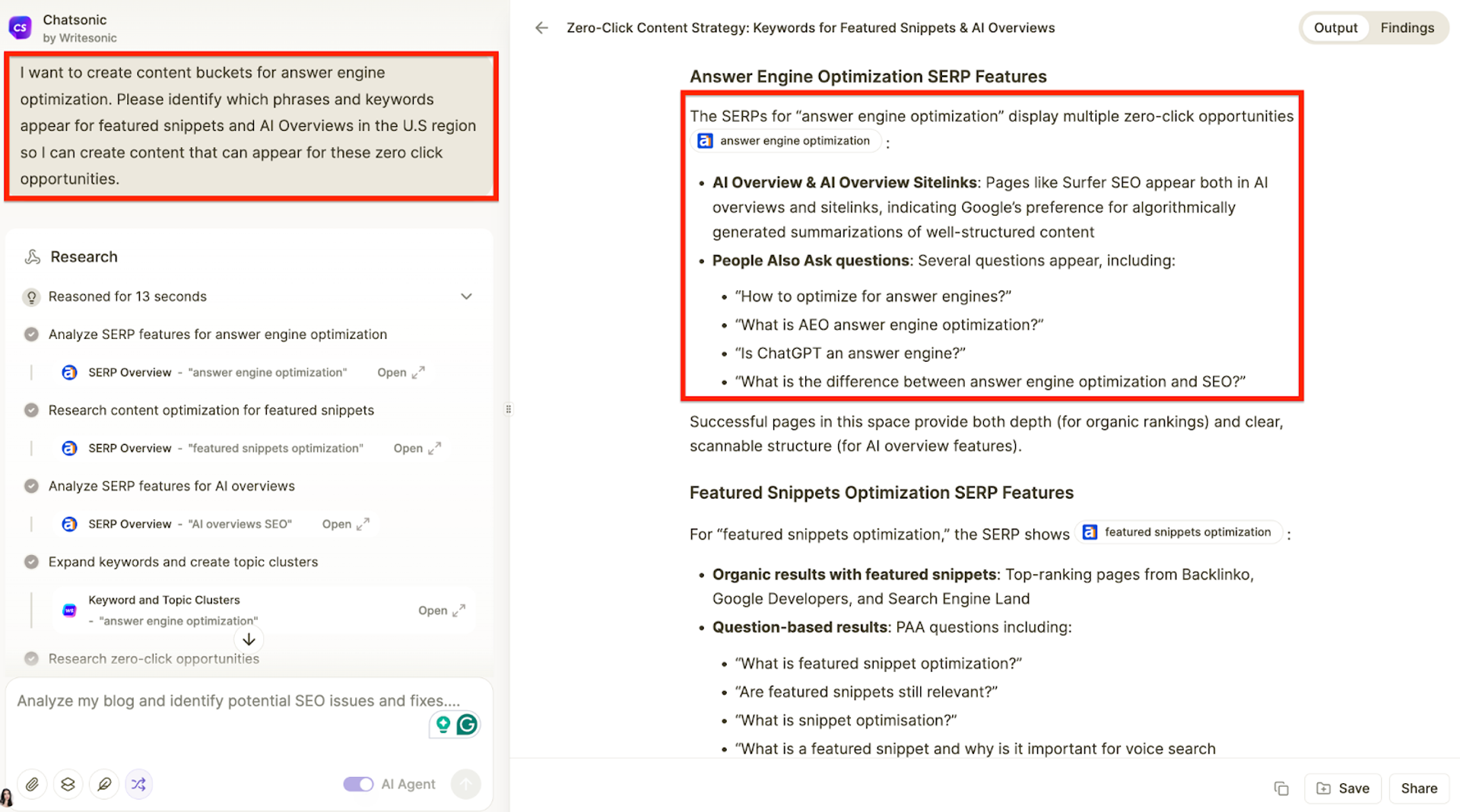 How SEO AI agent can help identify zero click search opportunities