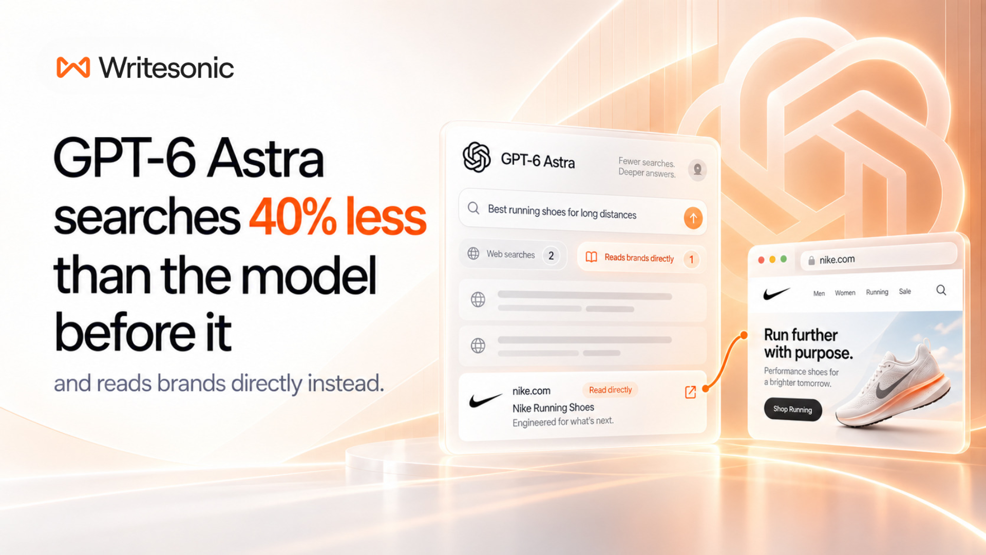 GPT-6 Astra searches 40% less than the model before it and reads brand sites directly