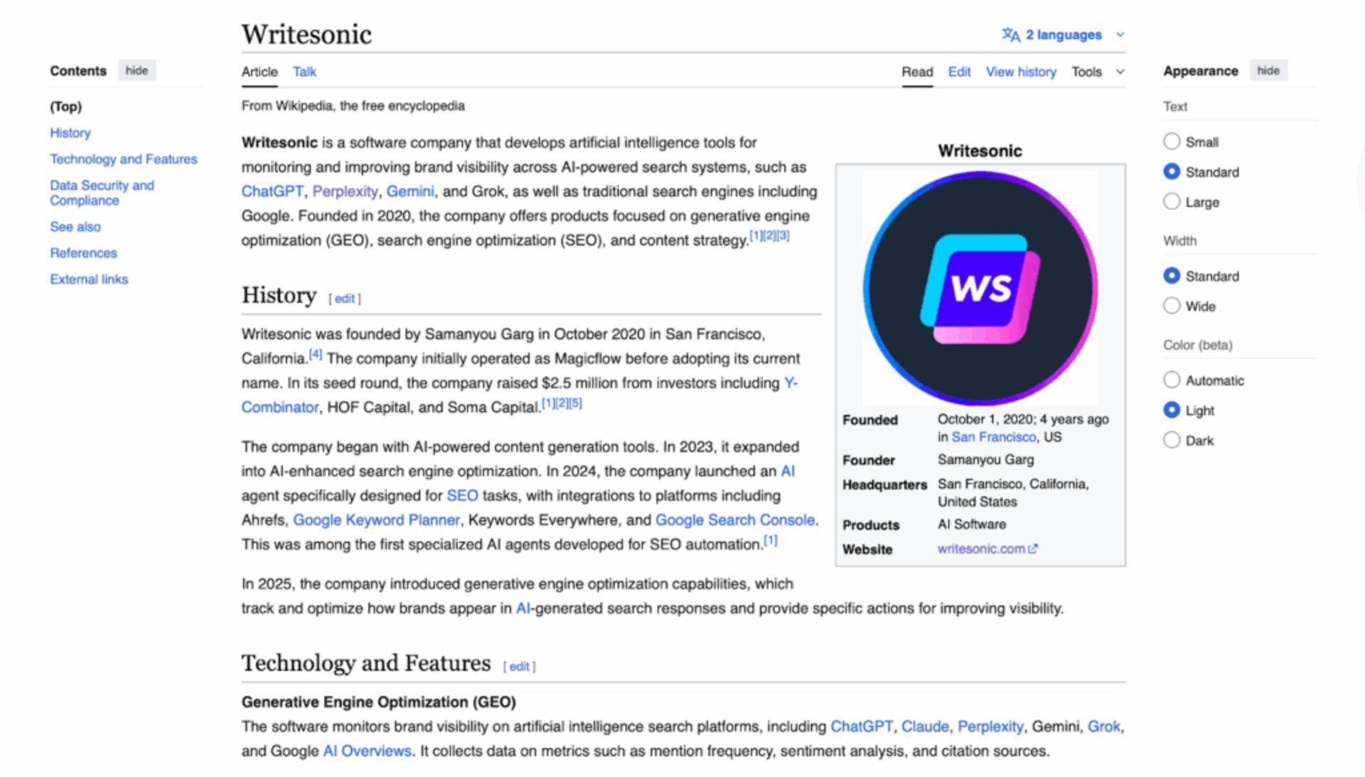 Writesonic Wikipedia - How To Use Wikipedia To Improve AI Search Visibility
