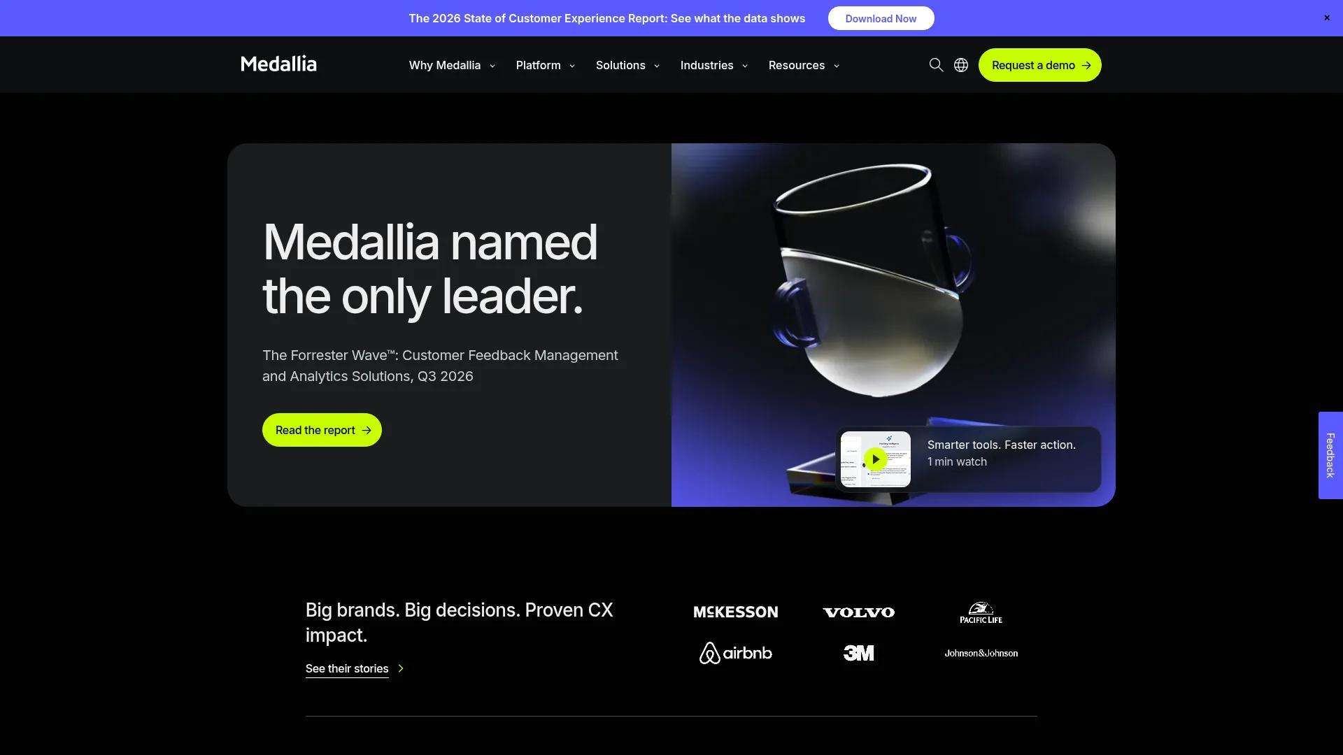 Medallia homepage