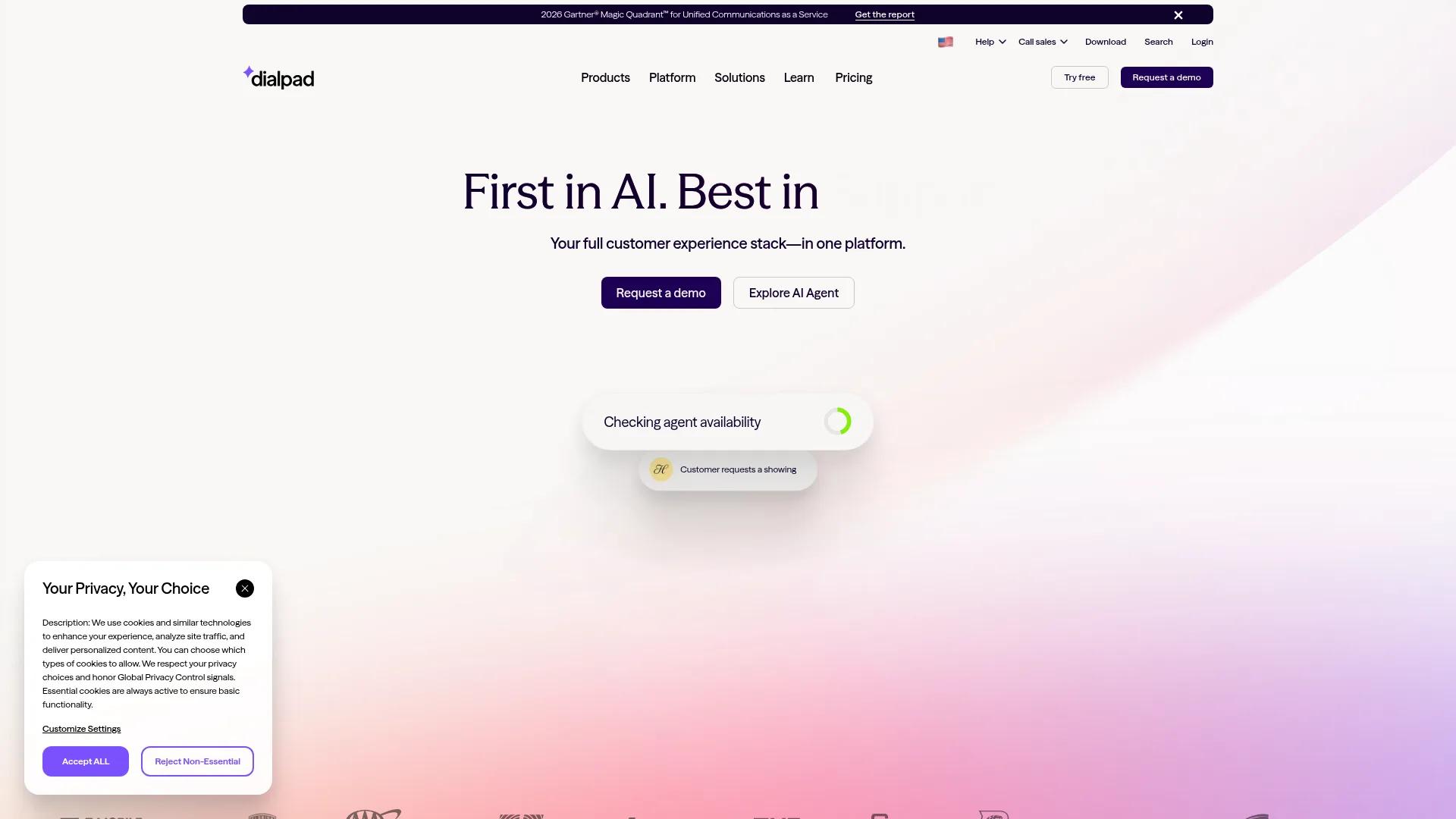Dialpad homepage