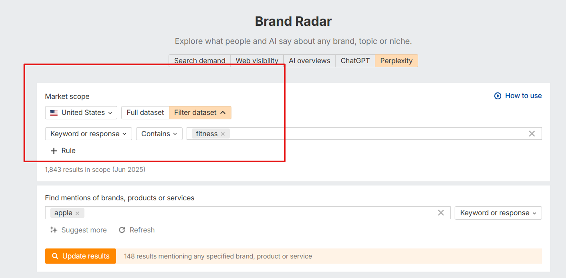 Ahrefs Brand Radar Review: Market Scope Feature