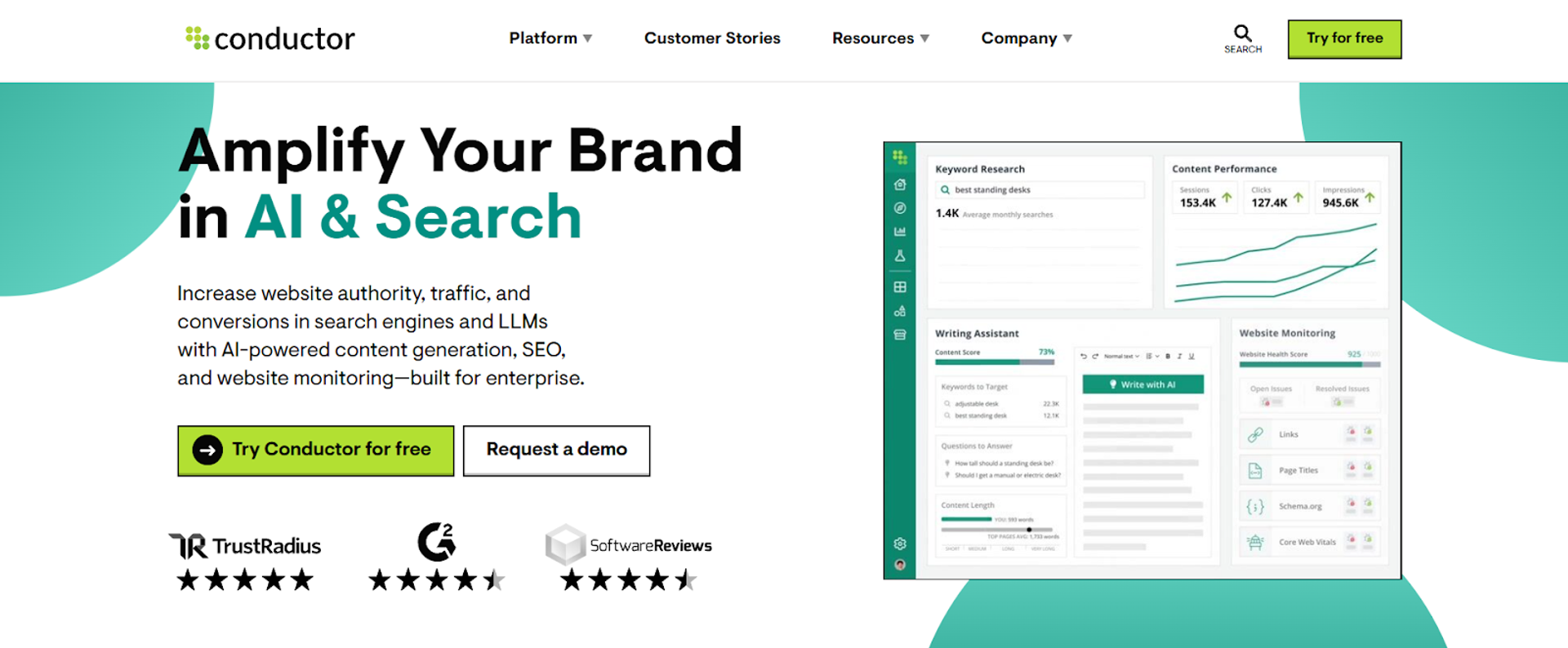 Enterprise SEO tool: Conductor
