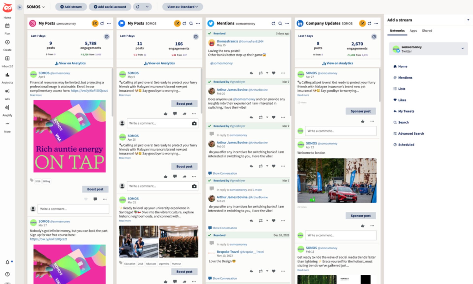 Best B2B AI tool for social media - Hootsuite