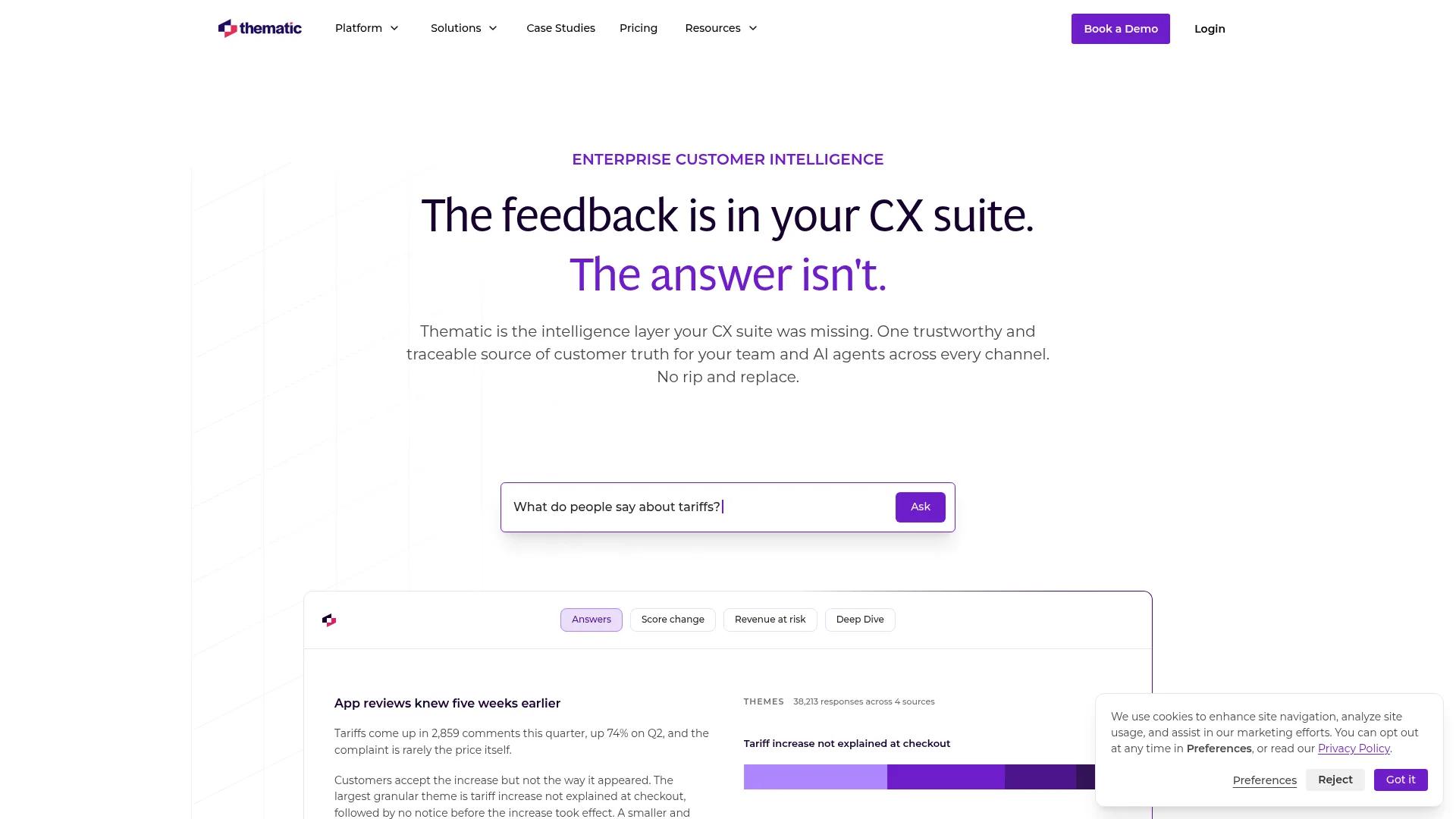 Thematic homepage