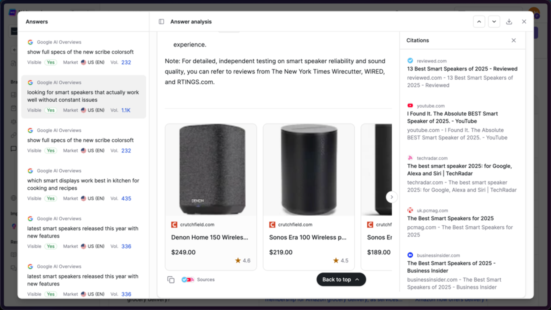Writesonic dashboard highlighting prompts that triggered ChatGPT ads