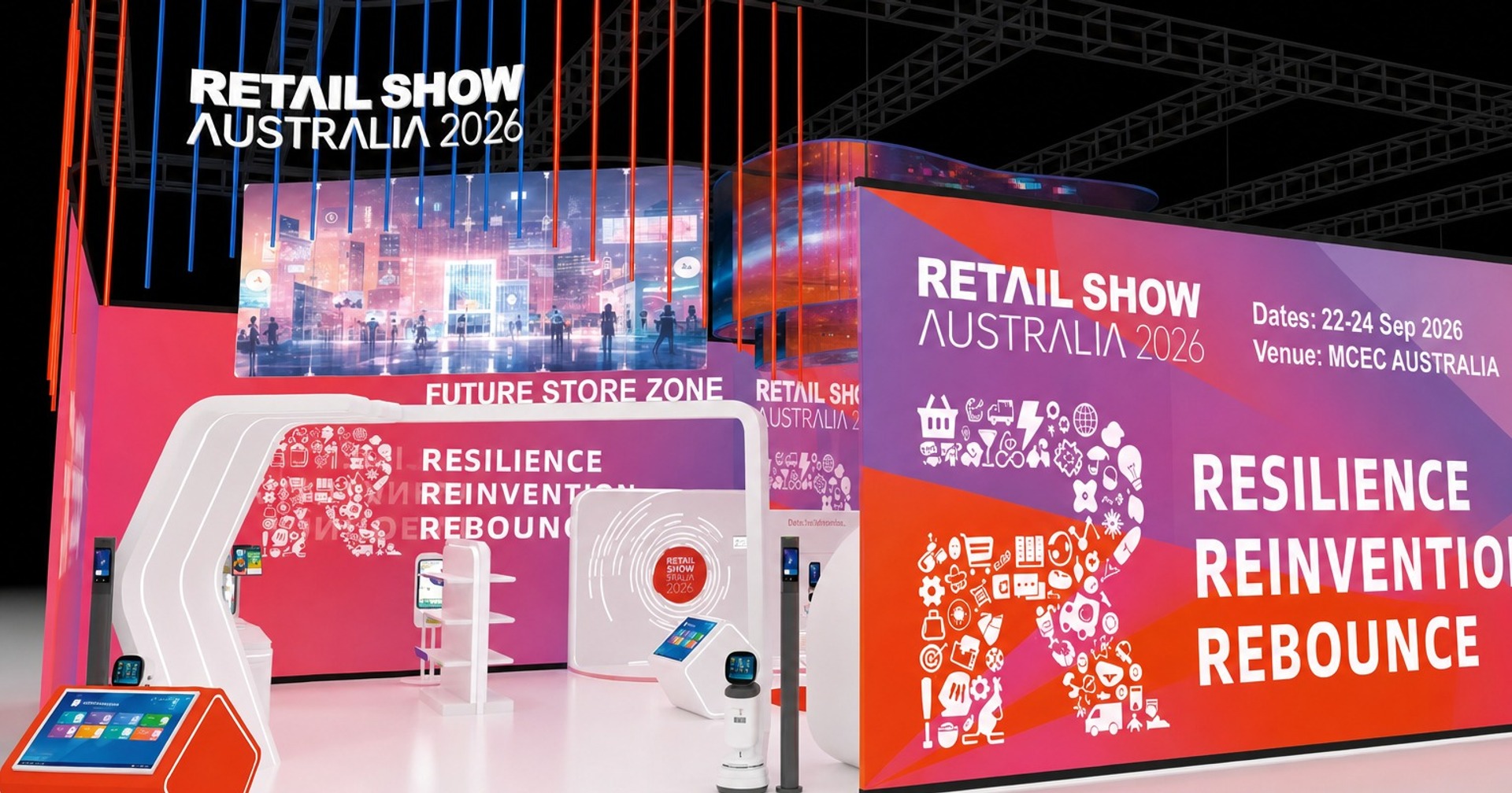 The Retail Show Australia 2026 stand design at MCEC
