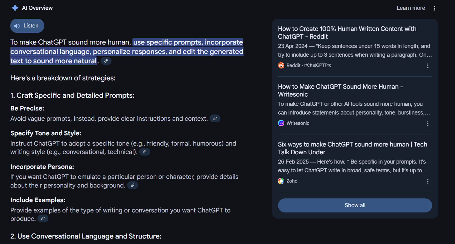 AI overviews are a newly added SERP feature by Google.