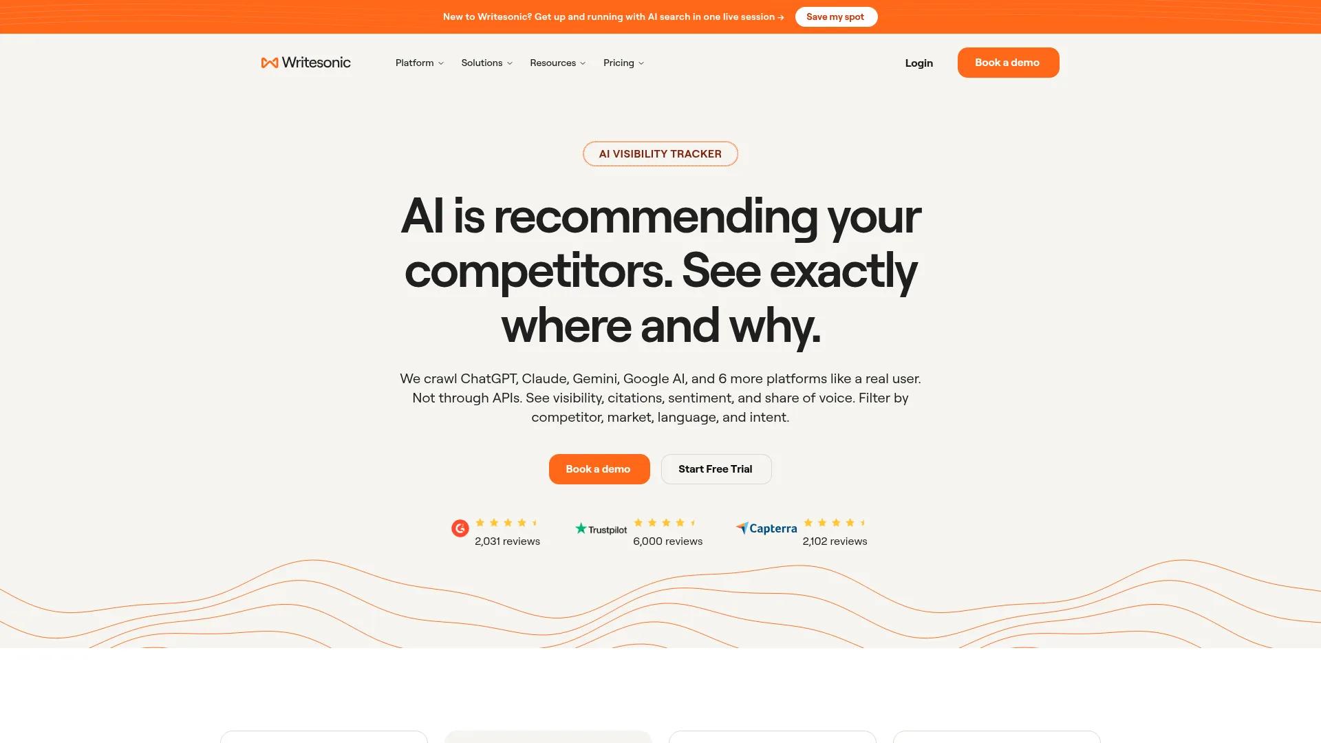Writesonic homepage