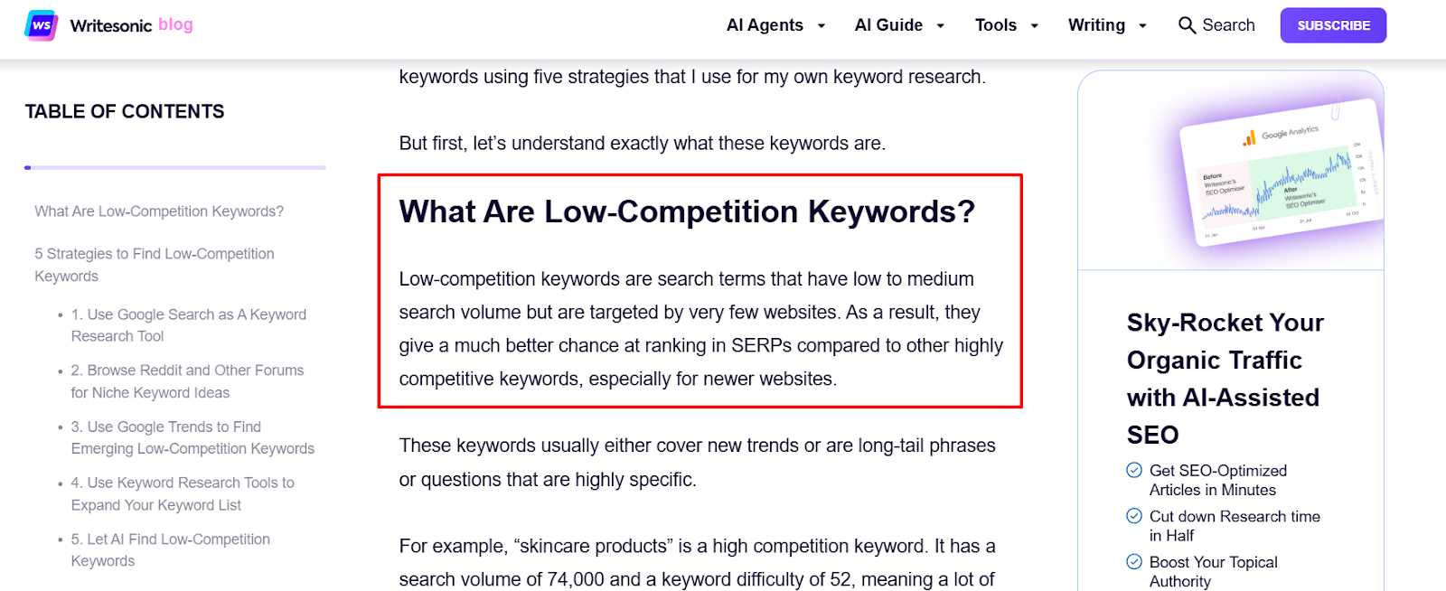 Correct structure for paragraph featured snippets