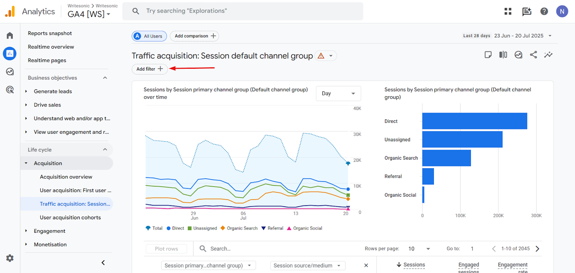 Apply regex filter to see LLM traffic.
