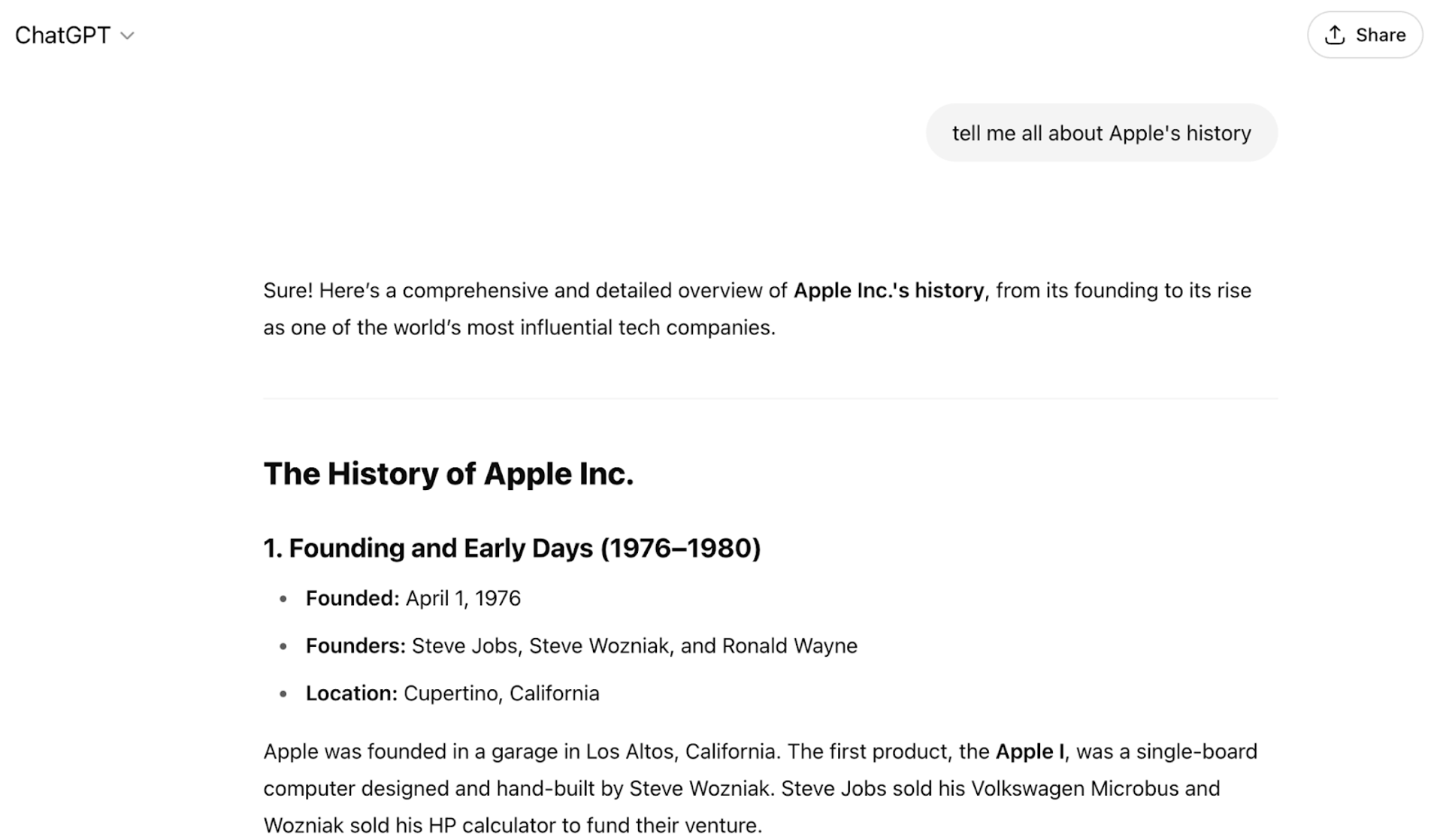 example of AI Search query