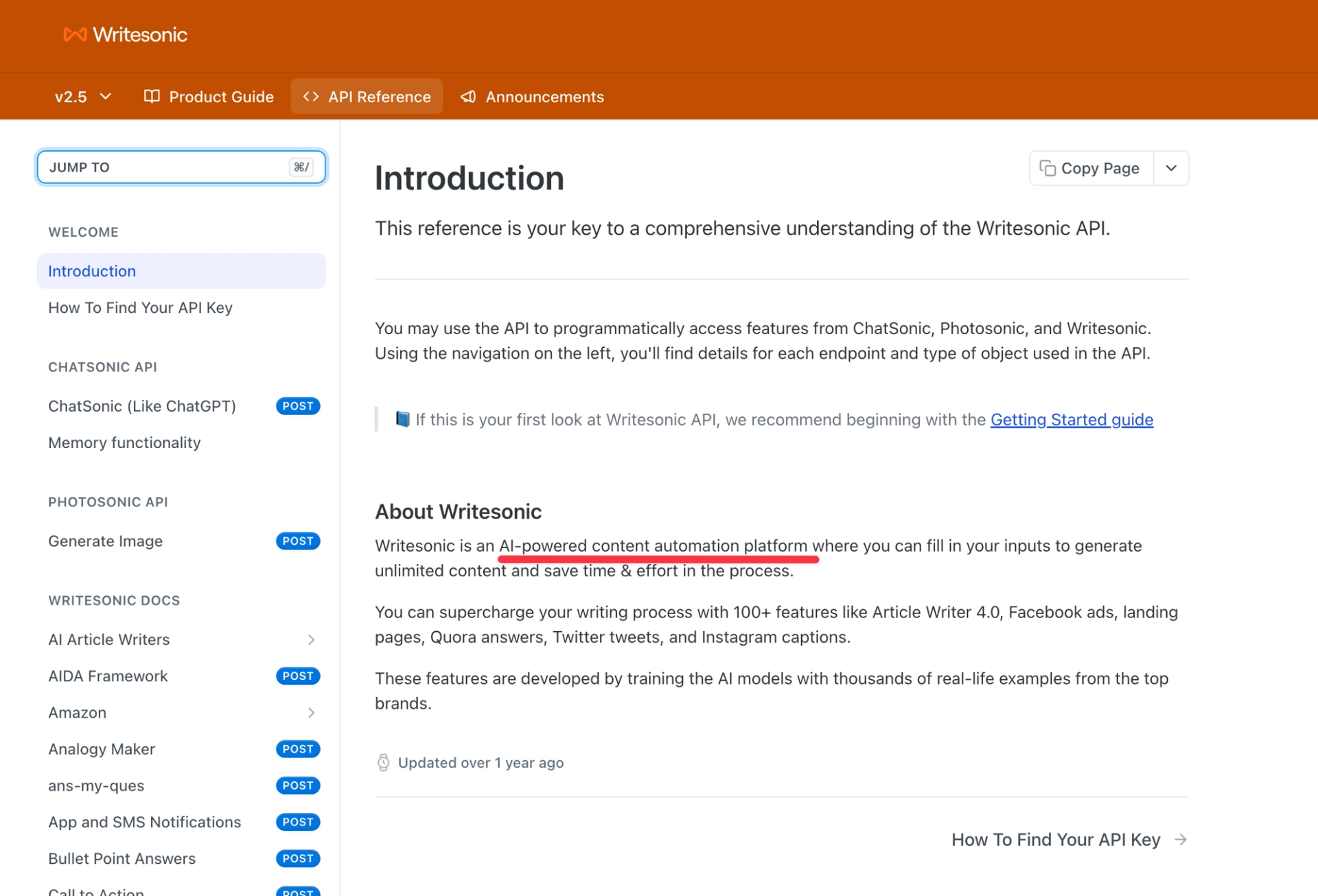 Our API docs, untouched for over a year