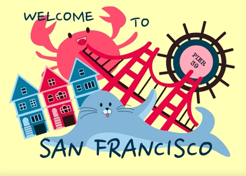 Animated Travel Postcard - San Francisco