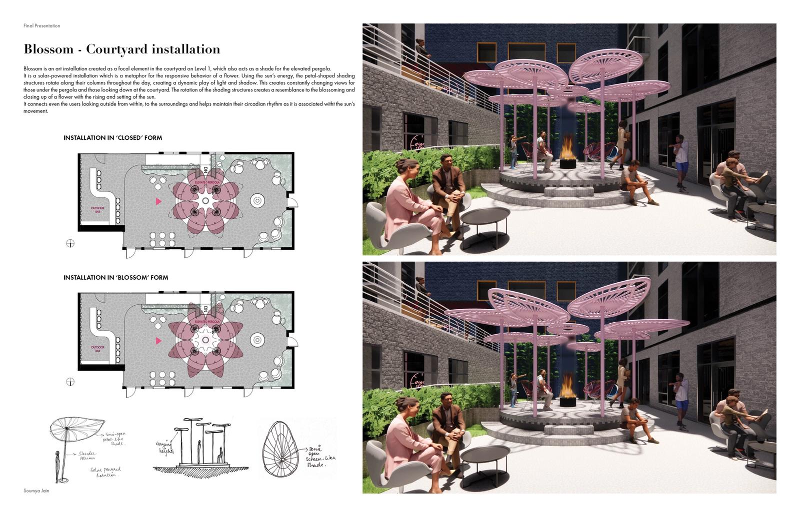 Hotel Florescence - Blossominstallation - Courtyard