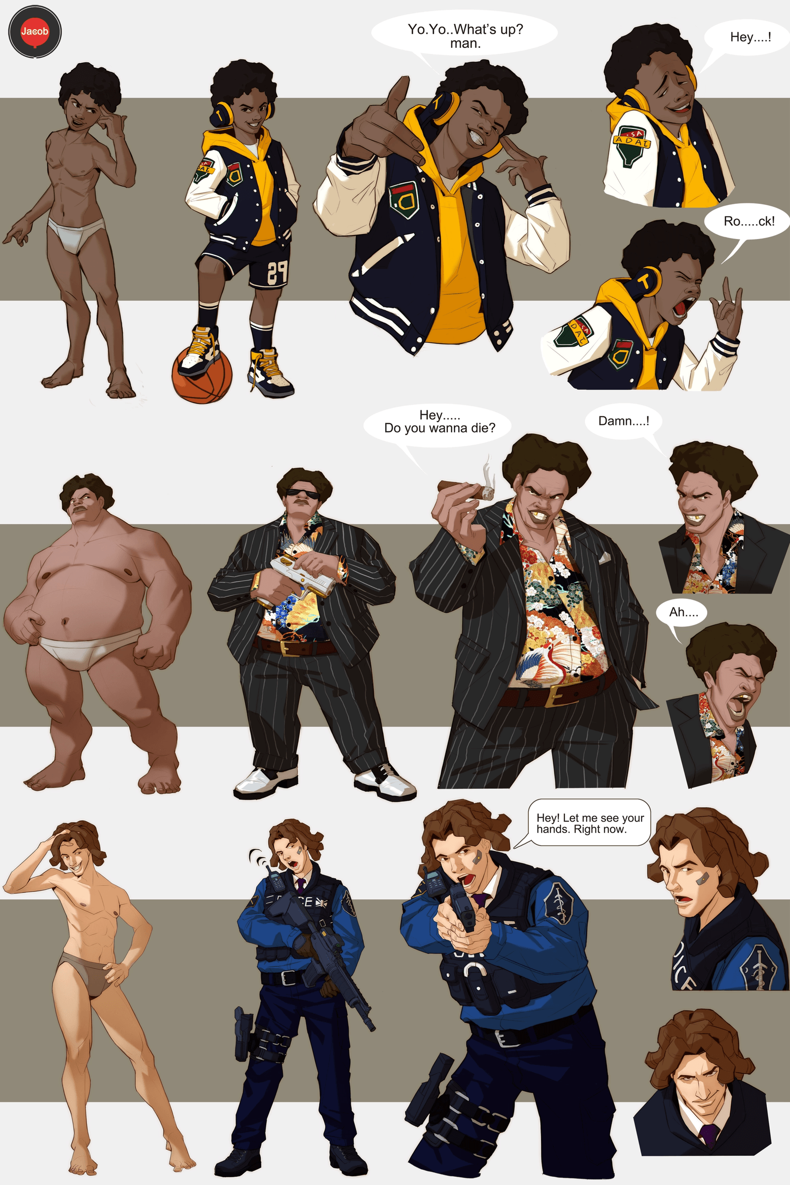Practice for Character: Various Profession Body Types