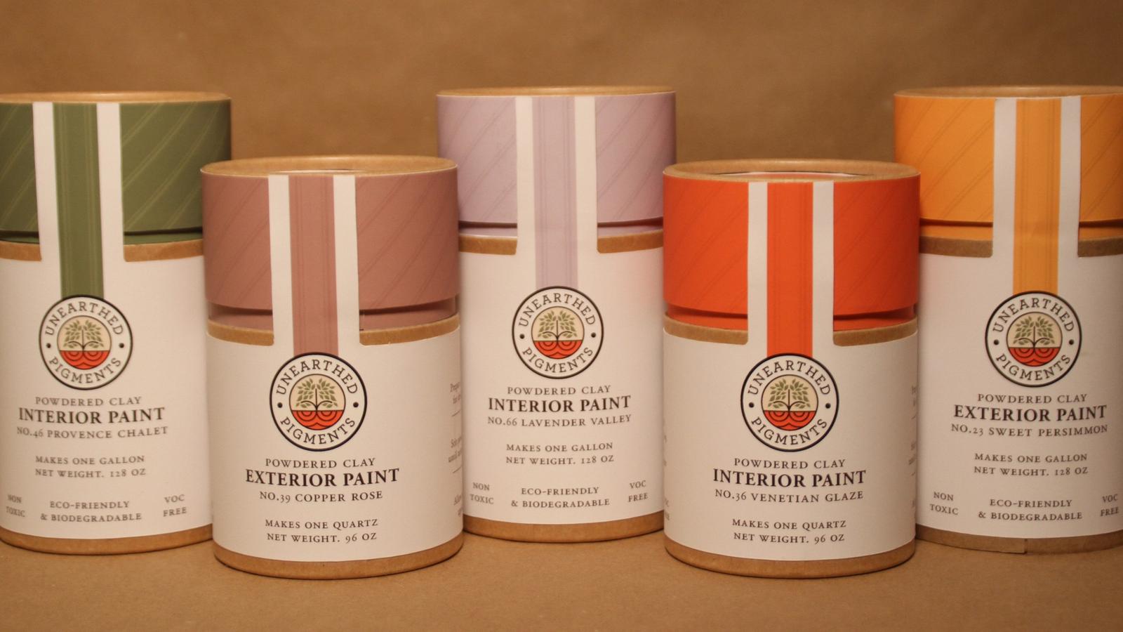 Unearthed Pigments // sustainable powdered paint packaging