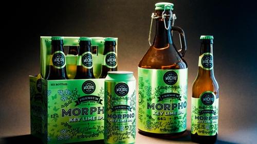 Woods Beer Co // Morpho beer retail packaging
