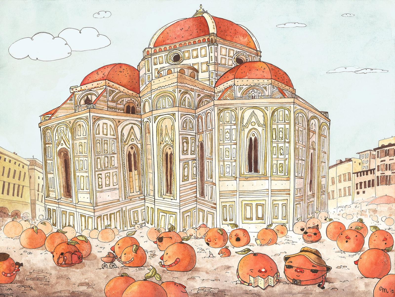 Oranges in Front of the Duomo