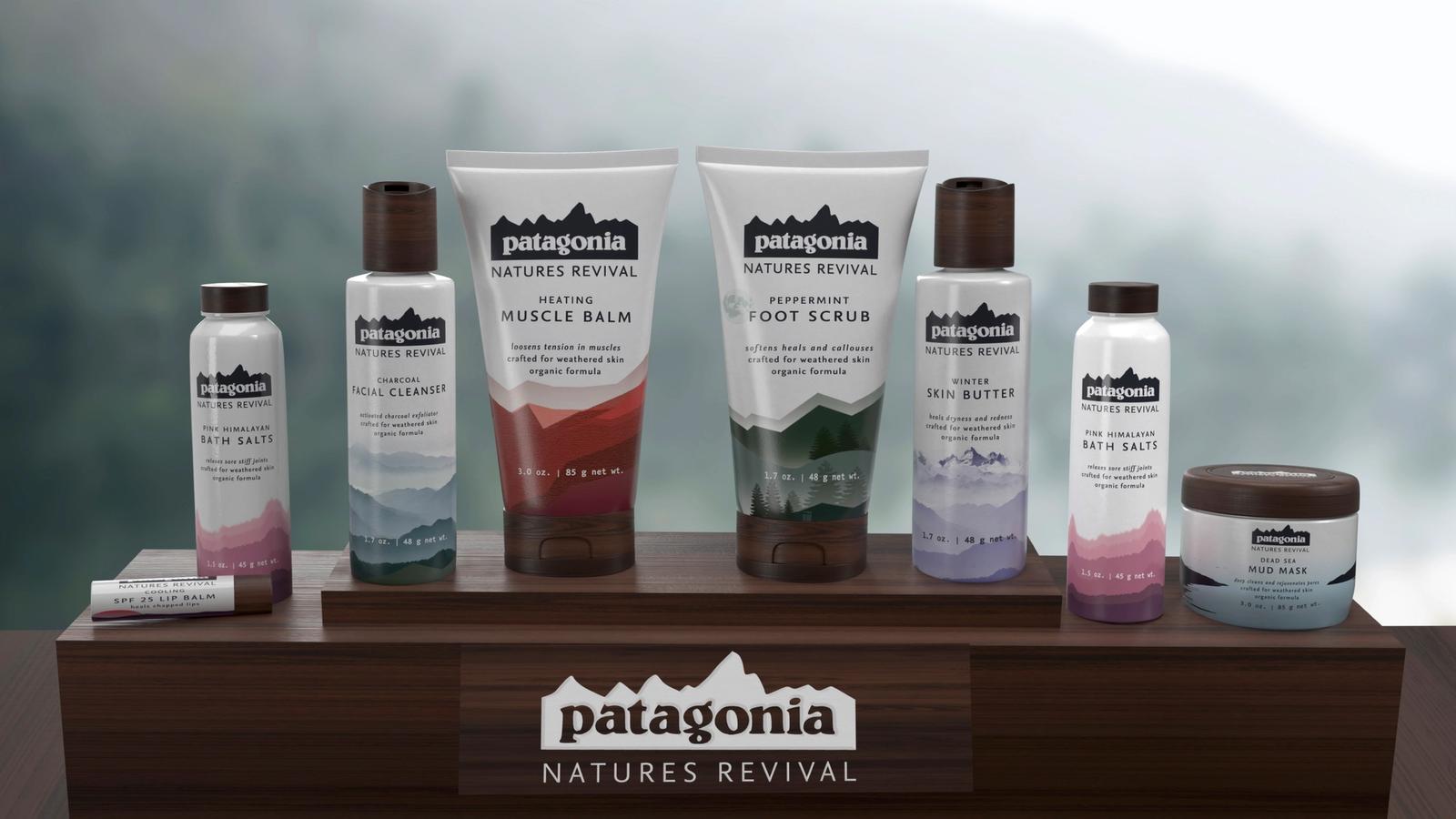 Patagonia // Nature's Revival skincare packaging
